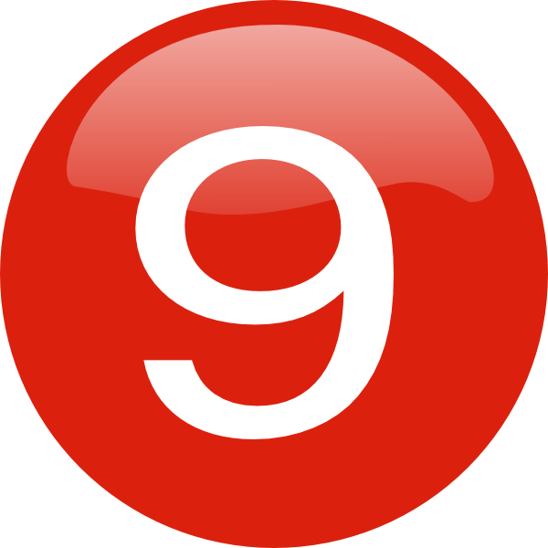 number 9 transparent png